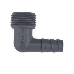 HU szórófejbekötő könyök HSBE 16mm x 3/4 fekete,